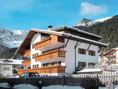 a balcony with a view of a mountain at Apartment Bernard-2 by Interhome in Campestrin
