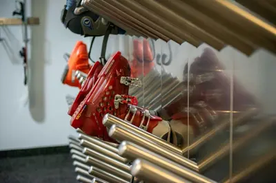 a red machine is on display in a store at Hotel Gran Pre in San Vigilio Di Marebbe