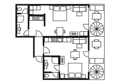 a floor plan of a house at Appartement Tschivon in Schenna