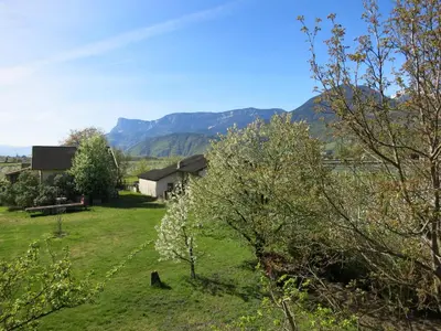 a view of a farm with mountains in the background at Feldererhof in Postal
