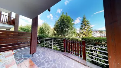 a balcony of a house with a fence at Apartment Sissi in Badia