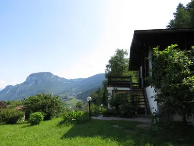 a house with a view of a mountain at Chalet San Valentino in Salorno sulla Strada del Vino