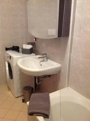 a bathroom with a sink and a toilet at HOME DI CRISTINA in Laives