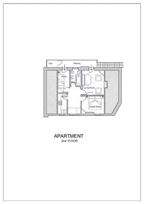 a floor plan of the apartment at Mansarda a San Vito di Cadore in San Vito di Cadore