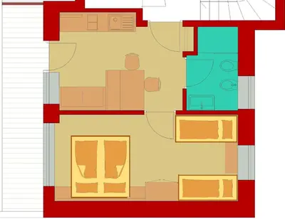 a floor plan of a house at Appartement Wiere in Molini di Tures