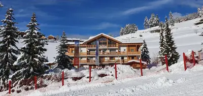 a building on a snow covered mountain with trees at Garni B&B Chi Vai in San Vigilio Di Marebbe