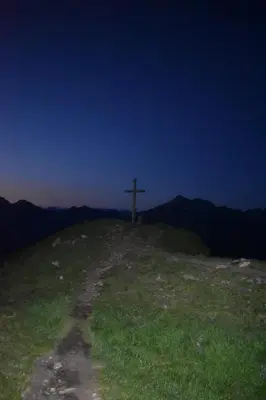 a cross on the top of a hill at Residence Bichler in Merano