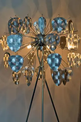 a bunch of lights in the shape of hearts at Il Florino in Merano