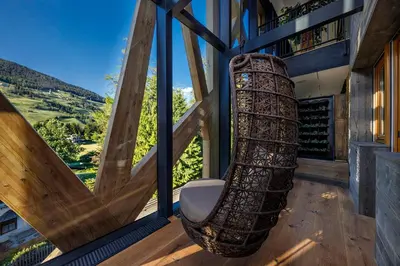 a tree house with a view at Hotel Ratschingserhof in Racines
