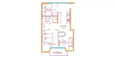 a floor plan of a house at MeranoView Apartments in Marlengo