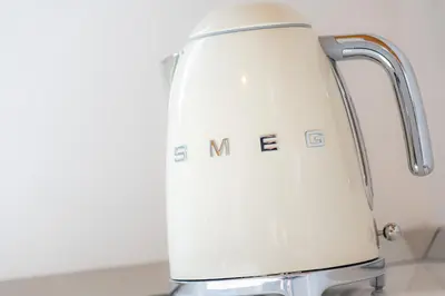 a toaster sitting on top of a kitchen counter at Villa Suredl in Ortisei