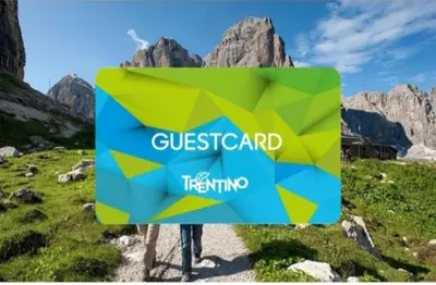a person is standing on a path in a mountain at Villa Noce 1 in Tesero