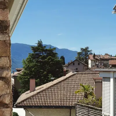 a view of a city from a roof at Ansitz am Eck by Hotel Pernhof in Termeno
