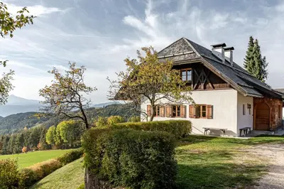 a house with a view of the mountains at Haus Sophie in Longomoso