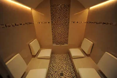 a bathroom with three toilets and a shower at Apartments Rusctlea in Selva di Val Gardena
