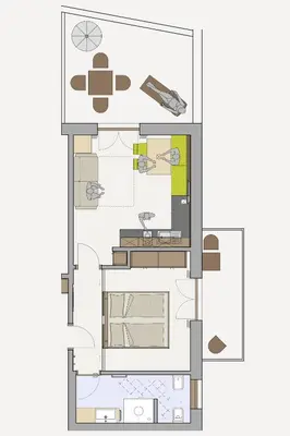 a floor plan of a house at Schlettererhof in Tirolo