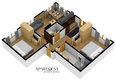 a floor plan of a apartment at Casteller Apartment Deluxe in La Villa