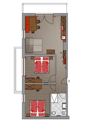 a floor plan of a house at Holzerhof in Valdaora di Sotto