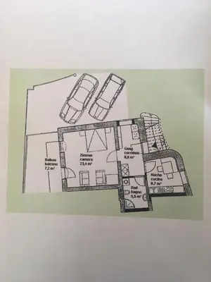 a drawing of a floor plan of a building at Weingut Eberlehof in Bolzano