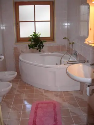 a bathroom with a tub and a sink and a toilet at Obkirchhof in Unsere Liebe Frau im Walde