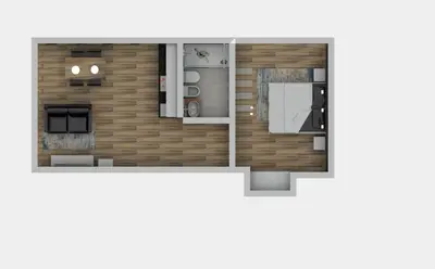 a rendering of a floor plan of a house at Apartment Steinach in Lagundo
