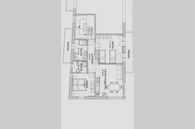 a floor plan of a house at Appartamento Angelo in Selva di Val Gardena
