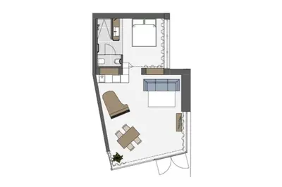 a floor plan of a house at La Villetta 17 - smarter Rückzugsort für die großen Winter-Wettkämpfe in Lana