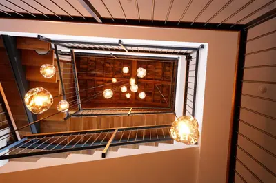 a kitchen with an oven with lights in it at MULIN Appartements in Valles