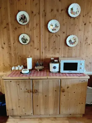 a floor plan of a small apartment at Il Cirmolo delle Saline in Falcade