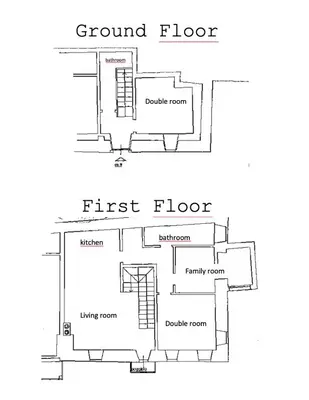 a floor plan of the ground floor of a ground floor at Studio Ebi Vacation - Alleghe - Monte Civetta in Alleghe