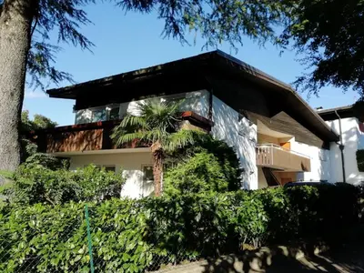 a house with a palm tree in front of it at Naif-Home in Merano