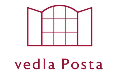 a logo for a restaurant called veela postica at vedla posta in Badia