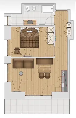 a drawing of a kitchen with a counter top at Marlingsuites in Marlengo