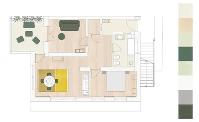 a floor plan of a house at Residence Villa Schlern in Fiè