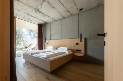 a bathroom with a sink and a toilet at Füchslhof in Marlengo