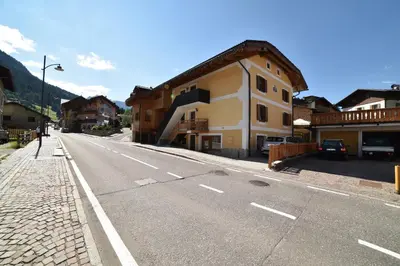 an empty street in a town with buildings at Casa De Guidi in Meida