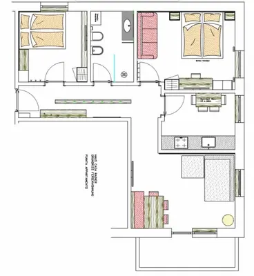 a floor plan of a house at Apartments Rainer - Val Gardena in Ortisei