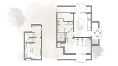 a floor plan of a house at Palm Loggias Meran in Merano