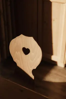 a piece of paper with a heart on it at Residence Ciasa Vedla in Badia