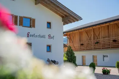a building with a sign that reads tourist stud at Fortschöllhof in Castelrotto