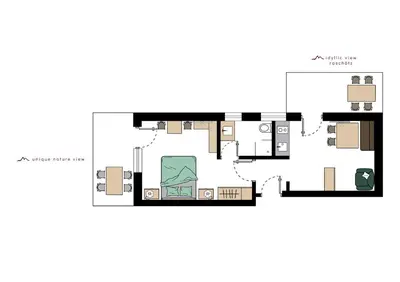 a floor plan of a house at MOUNTAIN RESIDENCE ALPENHOF - company Hotel Alpenhof KG sas der Gasser Renate in Bressanone