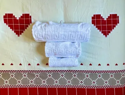 a bedroom with a bed with a red blanket at El Fogher in San Vito di Cadore