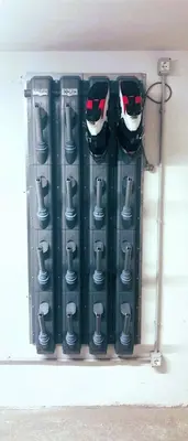 a bunch of tools are arranged in a wall at Holiday Home Falzes in Falzes