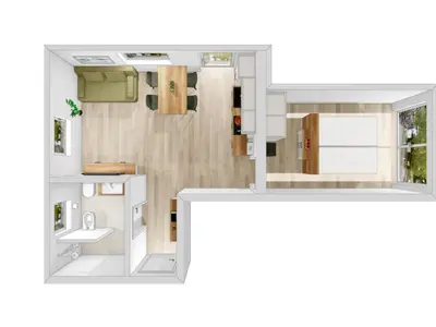 a floor plan of a small bathroom with a sink at Villa Bea in Caines