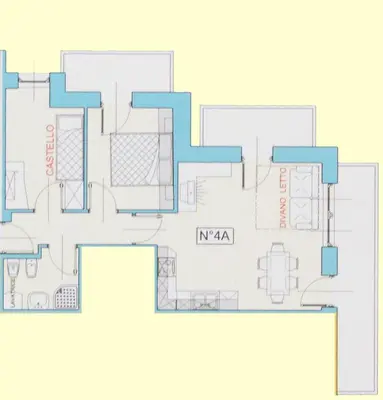 a floor plan of a house at Casa Fior del Soreie in Pozza di Fassa