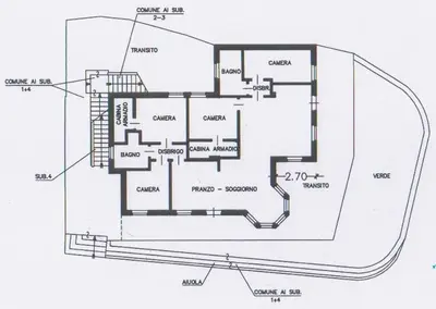 a floor plan of a house at Villetta Giumella in Pozza di Fassa
