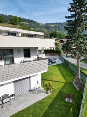 an aerial view of a house with a yard at T-Collection Premium Apartments in Vipiteno
