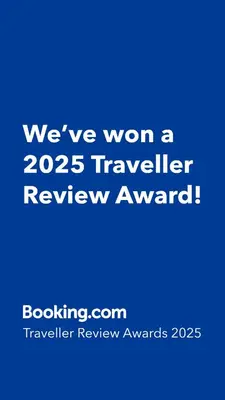 a blue sign that says weve won a traveler review award at Italian Apartment with Hot Tub in Arabba