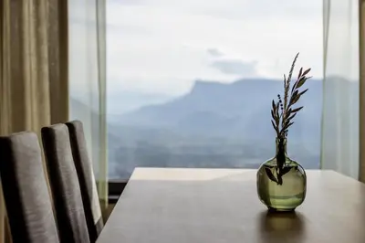 a vase sitting on top of a table at Culinaria living in Tirolo