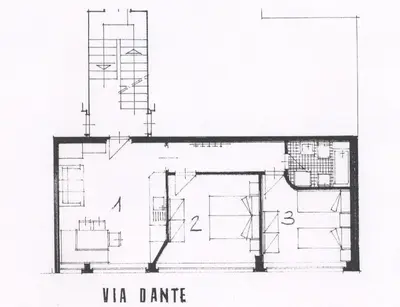 a drawing of a floor plan of a clinic at Appartamento Dolomiti in Predazzo